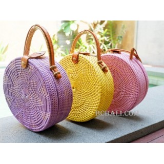 circle handbags 3color fashion handmade bali